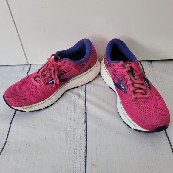 Brooks Size 8M Women's Ghost 14 Pink Purple Running Shoes Sneakers - Picture 3 of 11